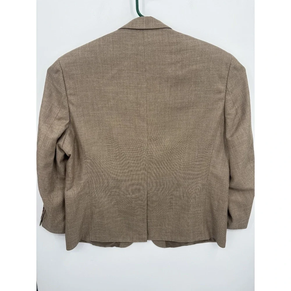 Lauren Ralph Lauren Black Label Men's Rayon Linen Blend Beige Sportcoat, 48 Reg